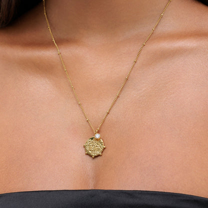 Griechische Medaillon-Halskette „Athena“