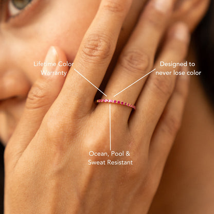 „Bordeaux“ dünner Ring